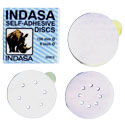 6" 8-Hole, White Self-Adhesive Vacuum Discs