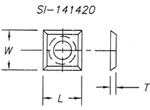 Insert Knives 4 Sided 1 Hole