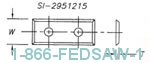 Insert Knives 4 Sided 2 Holes (14 CTC) Plunge