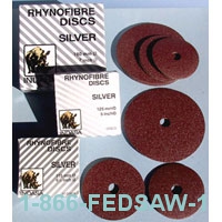 RHYNOFIBRE� "A" SILVER - Aluminum Oxide Resin Fibre Grinding Discs