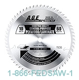 3 PACK - 10"x60T TCG 5/8" Bore .125 Kerf -General Purpose Crosscut Plywood and Laminated